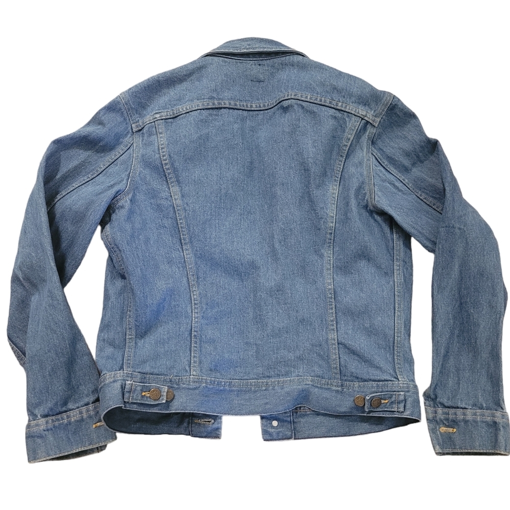 Vintage Lee Denim Jean Trucker Jacket Size 40 Blue Made In USA - Picture 10 of 10